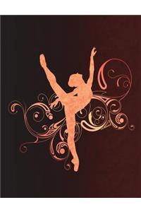 Ballet Arabesque Swirls - Notebook for Dancers