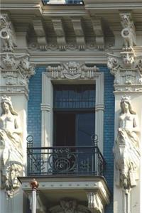 Detail of Art Nouveau Building with Balcony in Riga Latvia Journal