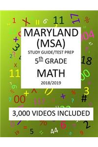 5th Grade MARYLAND MSA, 2019 MATH, Test Prep