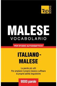 Vocabolario Italiano-Malese per studio autodidattico - 9000 parole