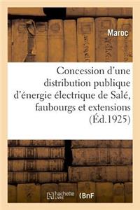 Avenant À La Convention Des 21 Décembre 1921 Et 25 Janvier 1922 Pour La Concession d'Une