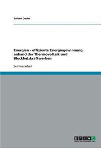 Energien - effiziente Energiegewinnung anhand der Thermovoltaik und Blockheizkraftwerken