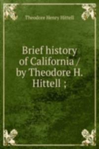 Brief history of California / by Theodore H. Hittell ;