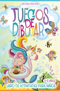 Juegos de Dibujar y Colorear: Libro en Español para Niños de 3 a 5 Años. Este libro incluye páginas para colorear, conecta los puntos, colorear por números, cómo dibujar, copiar 