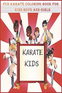 Fun Kids karate coloring book for Boys and Girls