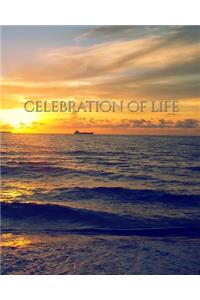 Celebration of life Sunset rememberance Journal