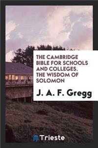 The Wisdom of Solomon, in the Rev. Version