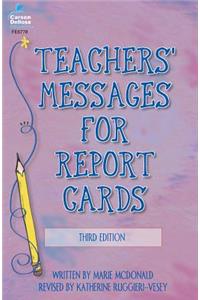 Teachers' Messages for Report Cards