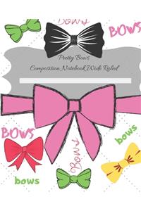 Pretty Bows - Composition Notebook Wide Ruled