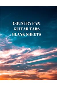 Country Fan Guitar Tabs Blank Sheets