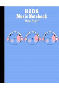 Kids Music Notebook Wide Staff