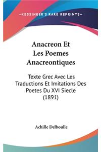 Anacreon Et Les Poemes Anacreontiques