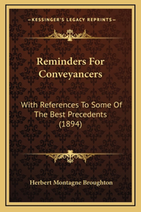 Reminders For Conveyancers