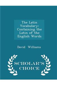 The Latin Vocabulary