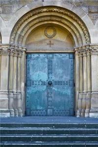 Beautiful Antique Blue and Gold Arched Church Door Journal