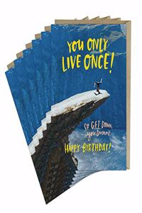 6-Pack Em & Friends Only Live Once Birthday Card