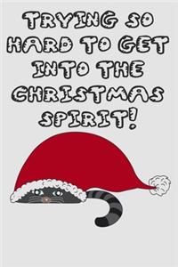 Christmas spirit for the happy new year funny quote and cats notebook gift