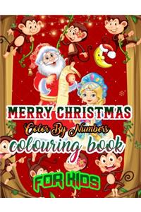 Merry Christmas Color by Numbers Coloring Book for Kids