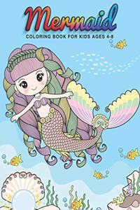 Mermaid Coloring Book For Kids Ages 4-8