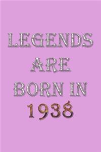 Legends Are Born In 1938 Notebook
