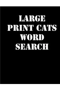 large print cats word search