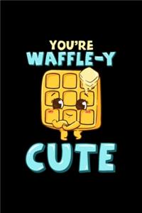 Funny You're Waffley Cute Waffle Breakfast Pun