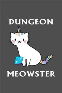 Dungeon Meowster DnD Notebook Journal 100 Lined Pages matte.