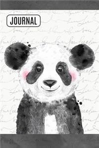 Lined Journal Notebook Inky Panda Bear