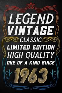 Legend Vintage Classic Limited Edition High Quality One Of A Kind Since 1963