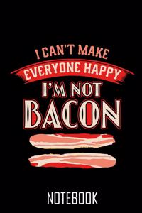 Bacon - Happy - Notebook - Notizbuch - 100 Seiten - 100 Pages - Journal