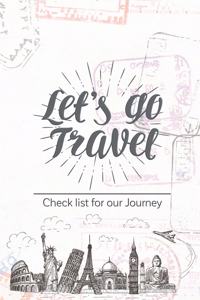 Let's go travel Checklist for our journey