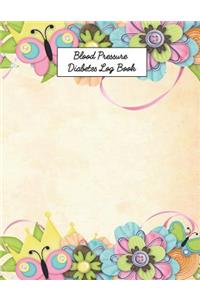 Blood Pressure Diabetes Log Book: 8.5 X 11 Daily Logbook for Recording Blood Glucose Levels, Tracking Bp, Water Intake and Weight Journal for Heart Patients with Congestive Heart Failure And/Or Diabetes
