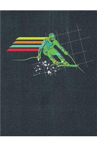 Skiing Blank Notebook