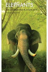 Elephants Pocket Monthly Planner 2019