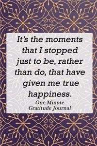 One Minute Gratitude Journal
