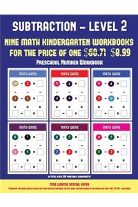 Preschool Number Workbook (Kindergarten Subtraction/taking away Level 2)