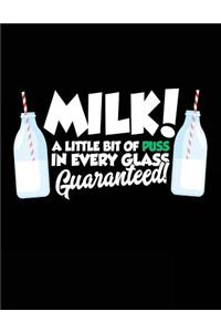 Milk A Little Bit Of Puss In Every Glass Guaranteed!