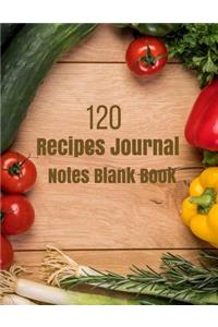 120 Recipes Journal