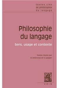 Textes Cles de Philosophie Du Langage