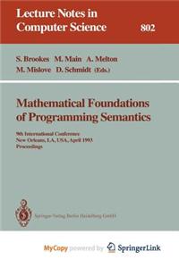 Mathematical Foundations of Programming Semantics