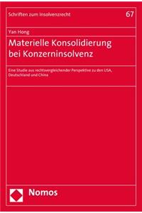 Materielle Konsolidierung Bei Konzerninsolvenz