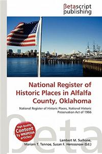 National Register of Historic Places in Alfalfa County, Oklahoma
