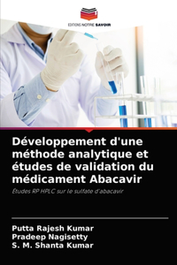 Développement d'une méthode analytique et études de validation du médicament Abacavir