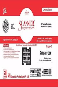 Scanner CS Executive Programme Module - I (2017 Syllabus) Paper - 2 Company Law (Green Edition) (Applicable for June 2020 Attempt)