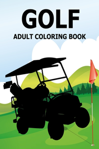 Golf Adult Coloring Book