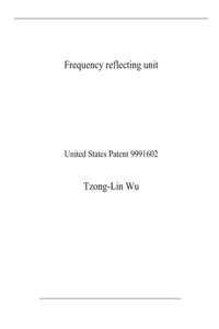 Frequency reflecting unit