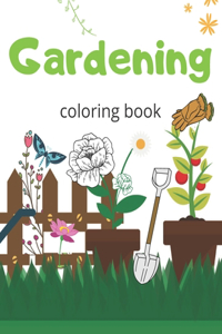 Gardening coloring book
