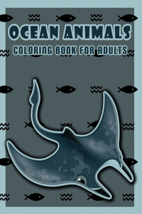 Ocean animals coloring book for adults