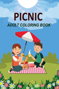 Picnic Adult Coloring Book