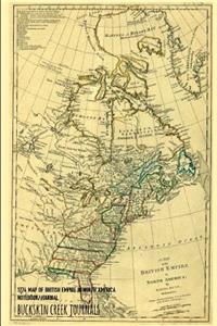 1774 Map of British Empire in North America - Notebook/Journal